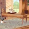Baxton Studio Arvid Mid-Century Modern Tan Faux Leather and Walnut Brown Finished Wood Dining Bench 175-10839-Zoro - alternate 2